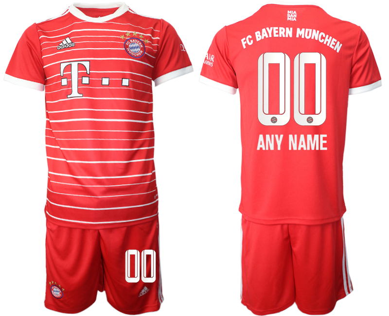 Cheap Men 2022-2023 Club Bayern Munich home Red customized Adidas Soccer Jersey